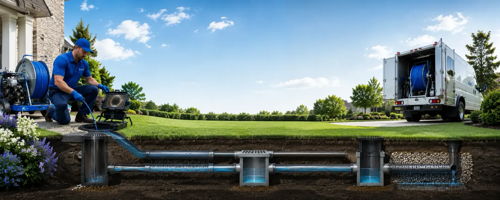 Outdoor drain cleaning information for Cunningham, KS